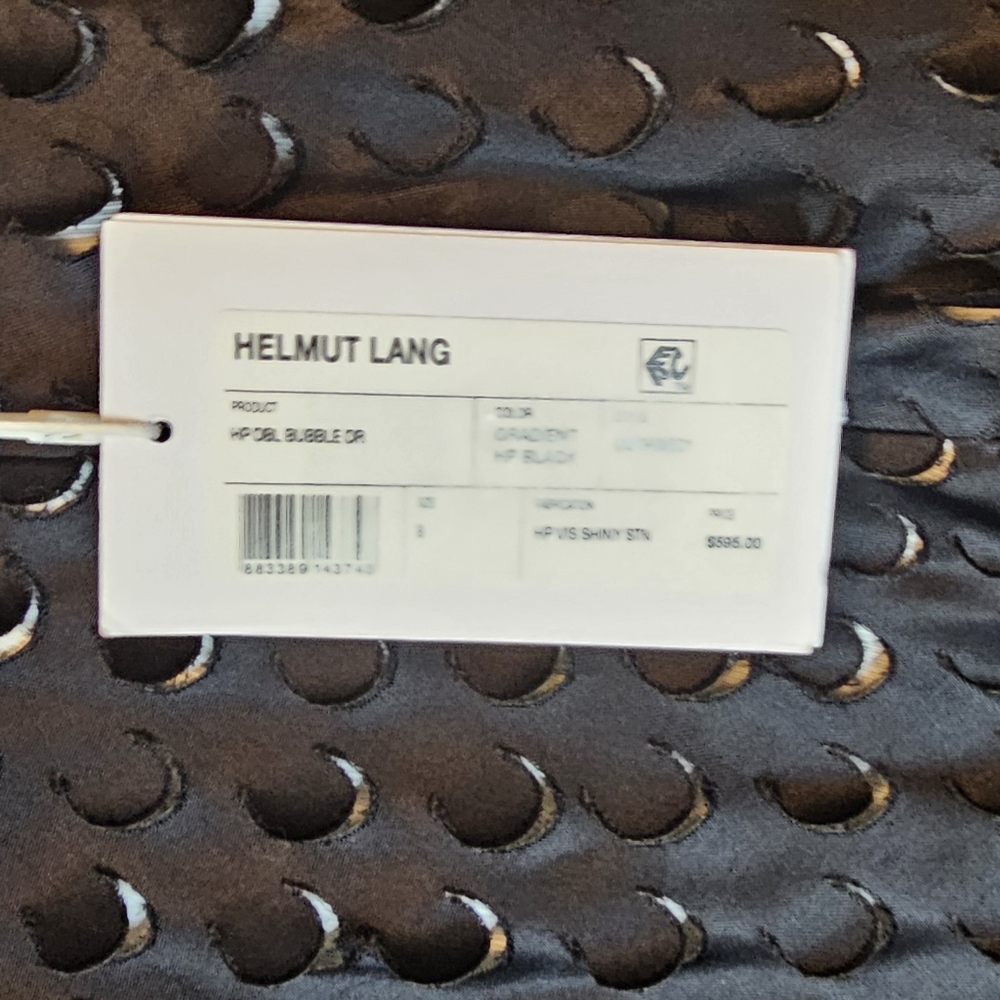 ​NWT Helmut Lang Hole Punch Bubble Dress Black Size 8 - Picture 13 of 15